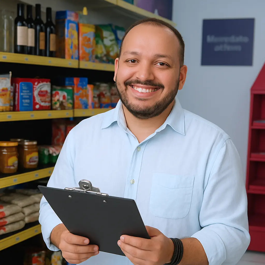 Foto da Seu Marcos no Mercado
